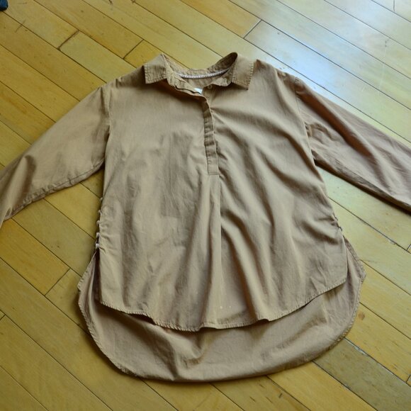 By Anthropologie Longline Henley Shirt Size XSP - Picture 2 of 13